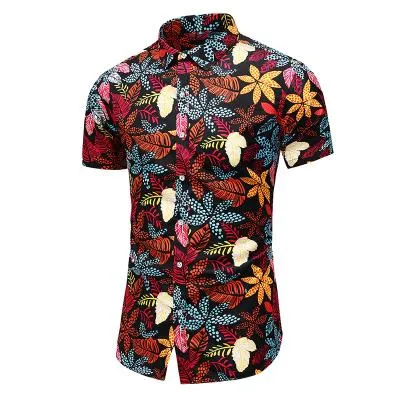 5XL 6XL 7XL Shirt Men Summer New Fashion Personality Printed Short Sleeve Shirts Men 2020 Casual Plus Size Beach Hawaiian Shirt