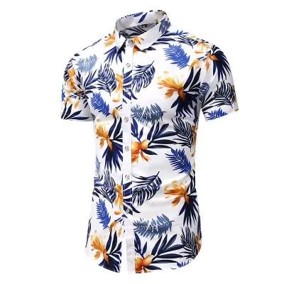 5XL 6XL 7XL Shirt Men Summer New Fashion Personality Printed Short Sleeve Shirts Men 2020 Casual Plus Size Beach Hawaiian Shirt