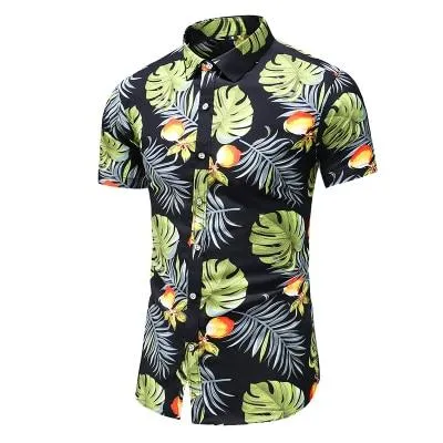 5XL 6XL 7XL Shirt Men Summer New Fashion Personality Printed Short Sleeve Shirts Men 2020 Casual Plus Size Beach Hawaiian Shirt