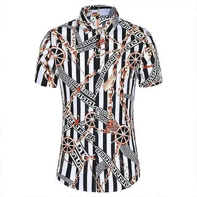 5XL 6XL 7XL Shirt Men Summer New Fashion Personality Printed Short Sleeve Shirts Men 2020 Casual Plus Size Beach Hawaiian Shirt