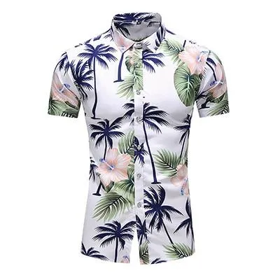 5XL 6XL 7XL Shirt Men Summer New Fashion Personality Printed Short Sleeve Shirts Men 2020 Casual Plus Size Beach Hawaiian Shirt