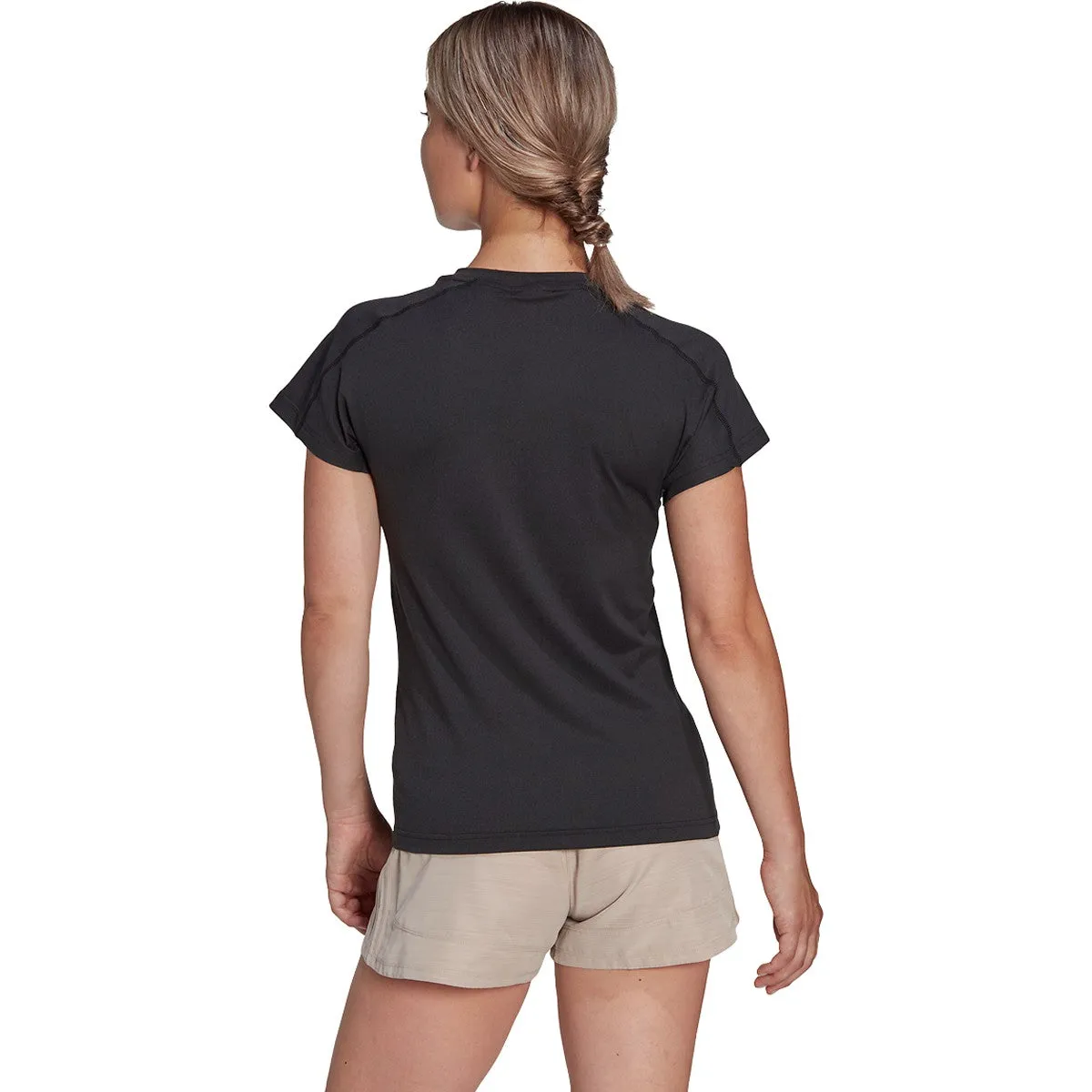 adidas Women's Aeroready Train Essentials Minimal Branding V-Neck Tee