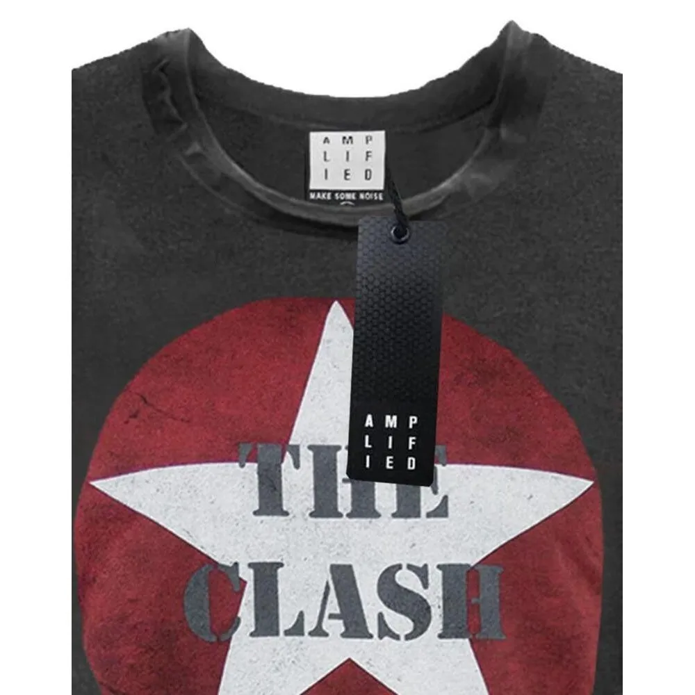 Amplified Womens/Ladies The Clash Logo Crop Top