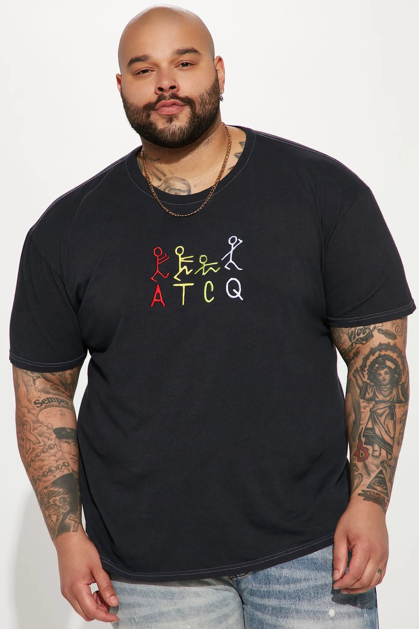 ATCQ Hieroglyphics Short Sleeve Tee - Black