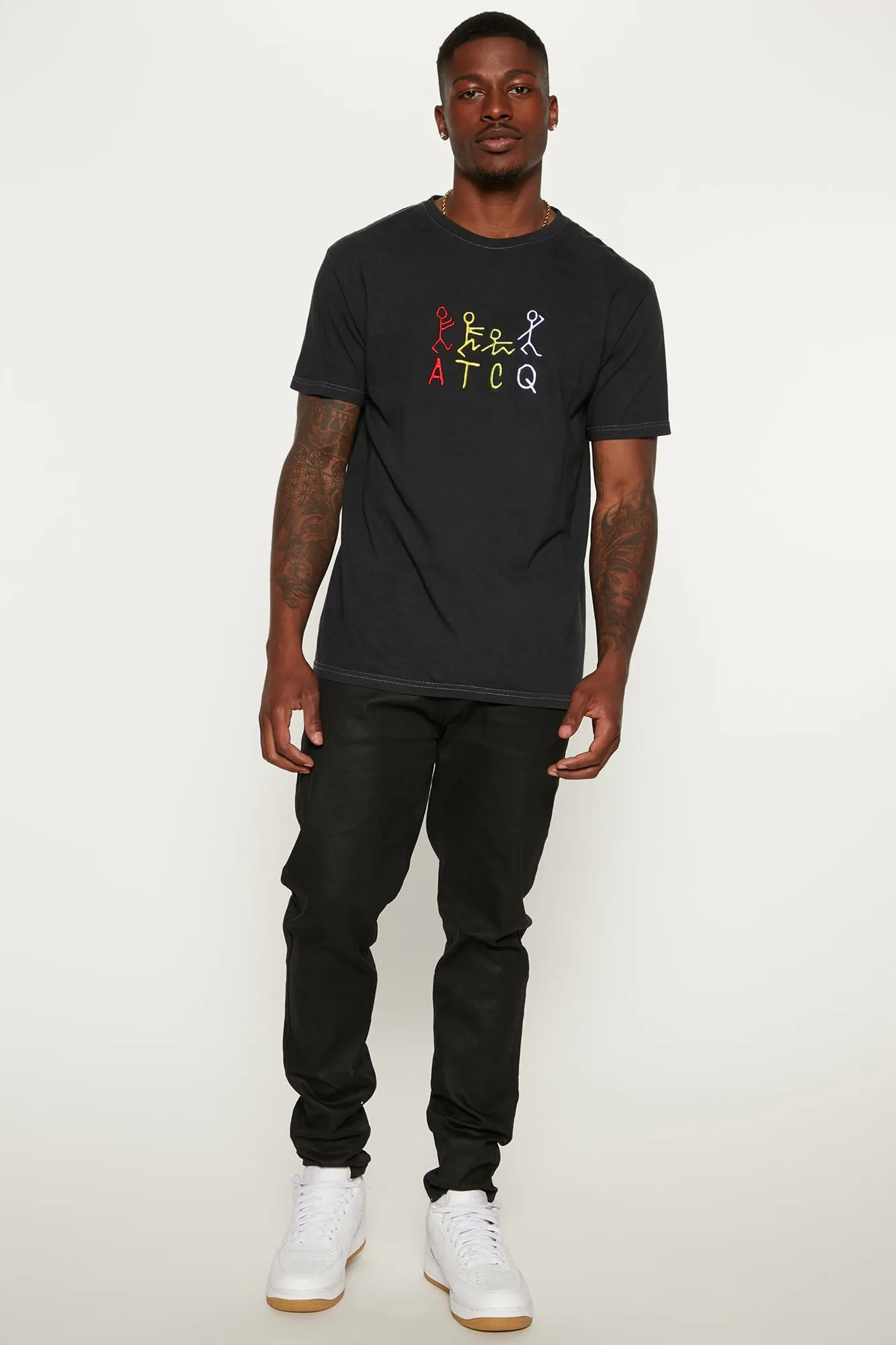 ATCQ Hieroglyphics Short Sleeve Tee - Black