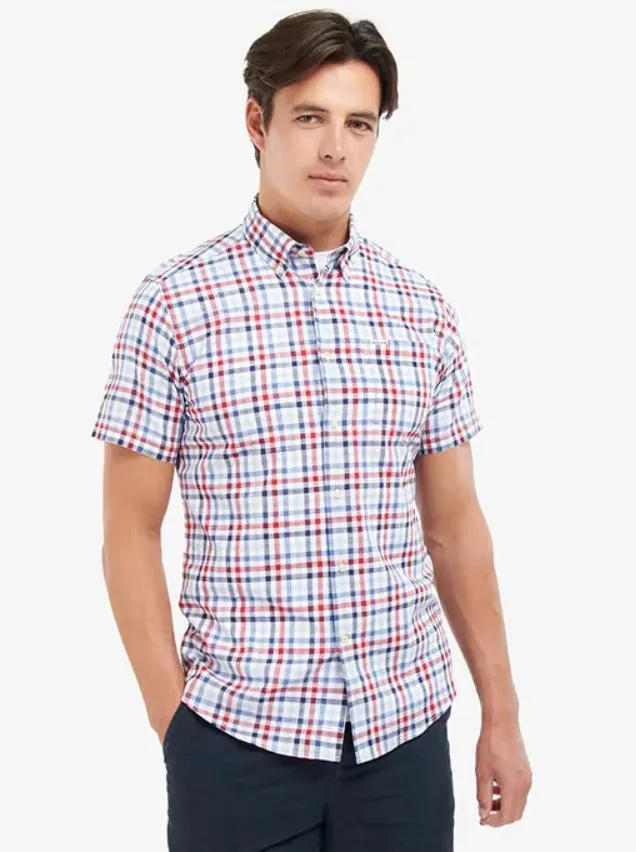 Barbour - Kinson, Tailored Short Sleeve, Red