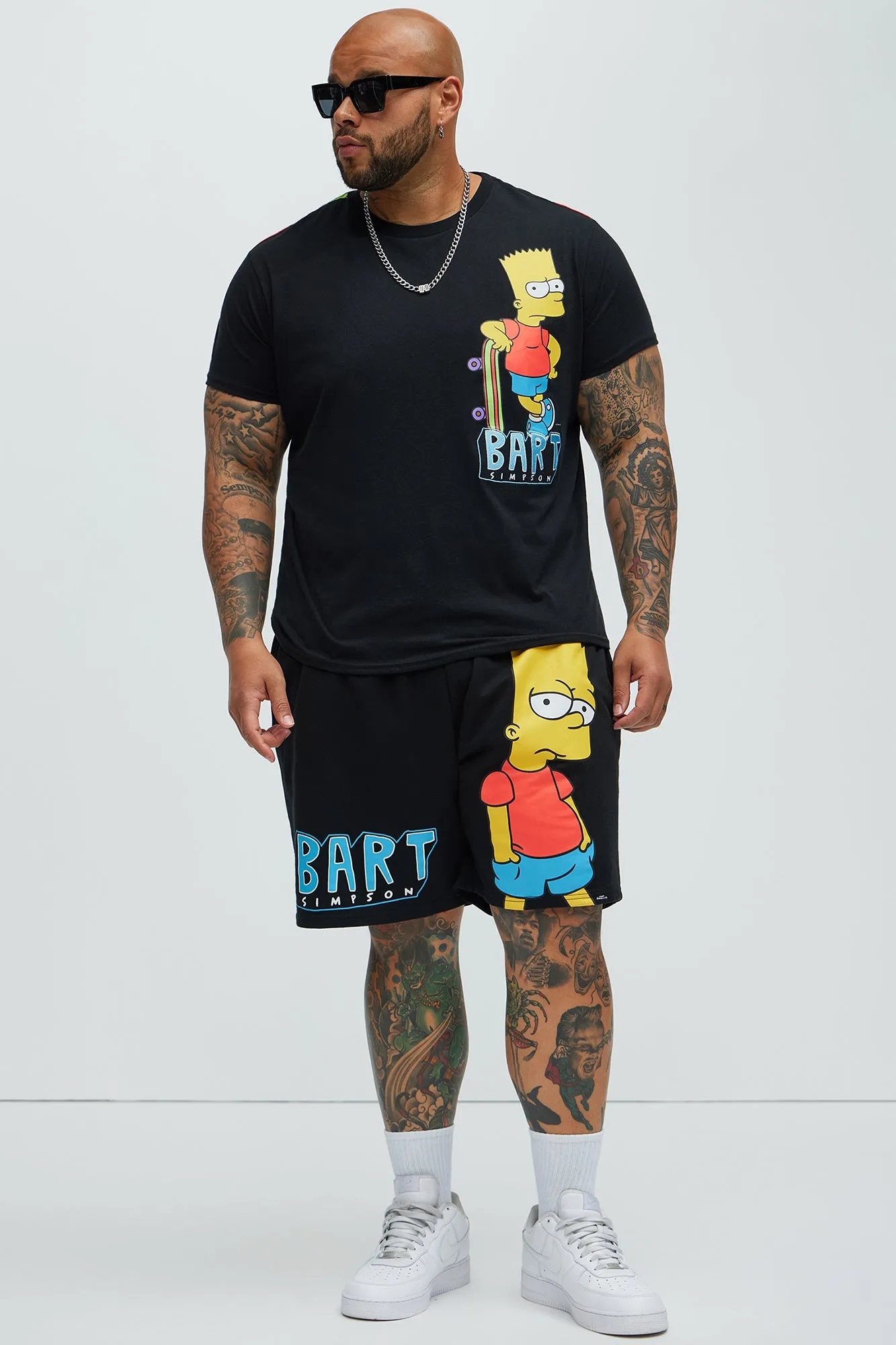 Bart Embroidery Short Sleeve Tee - Black