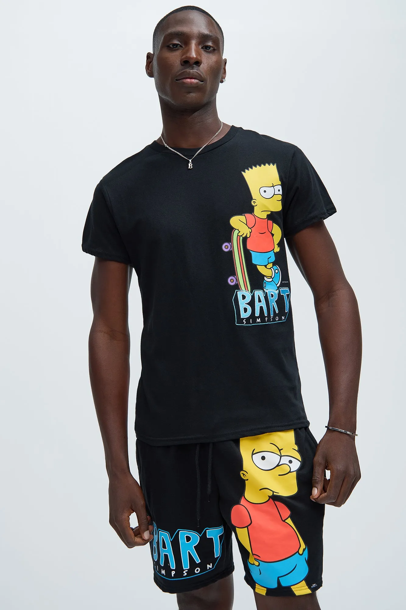 Bart Embroidery Short Sleeve Tee - Black