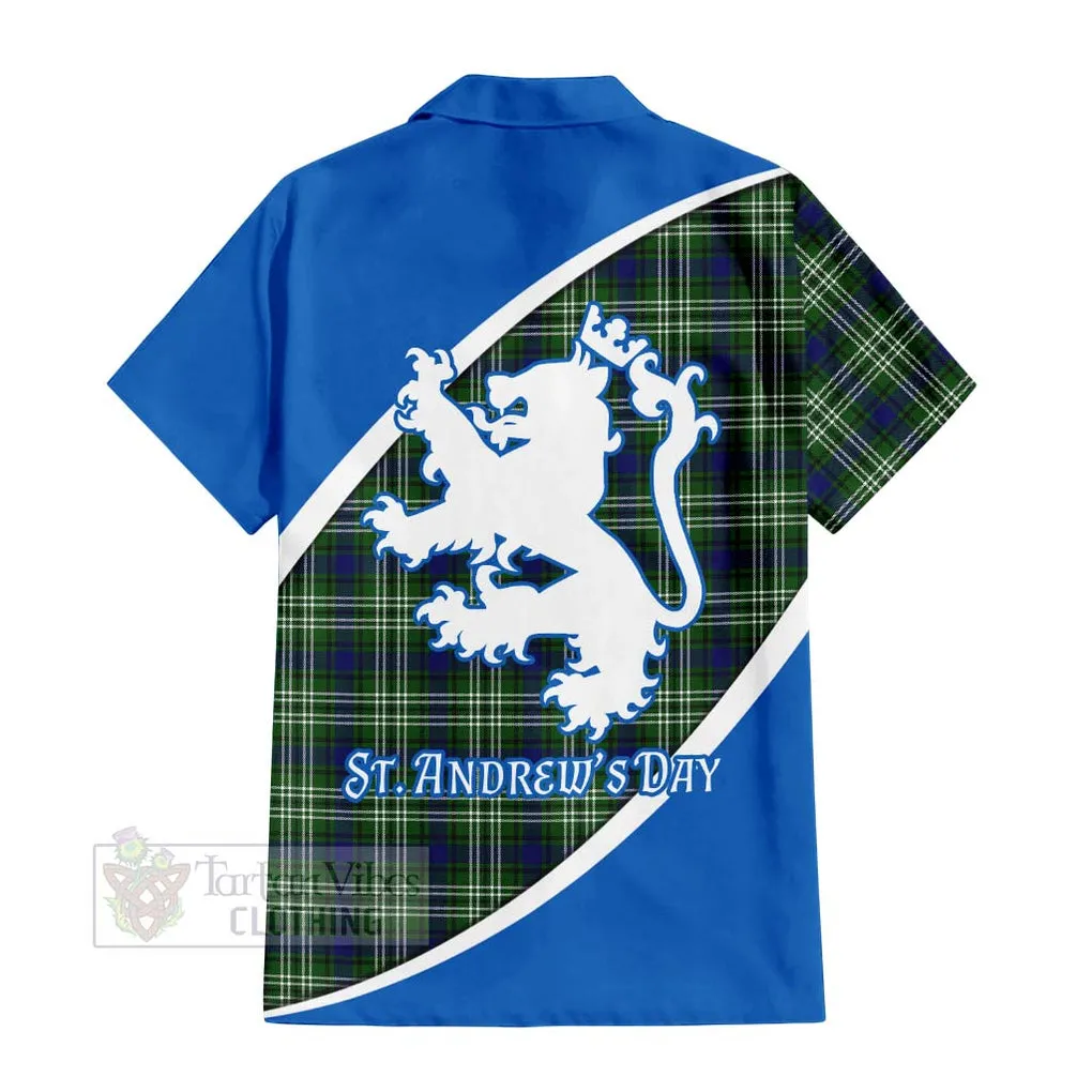 Blackadder Family Crest Tartan Short Sleeve Button Shirt Celebrate Saint Andrew's Day in Style