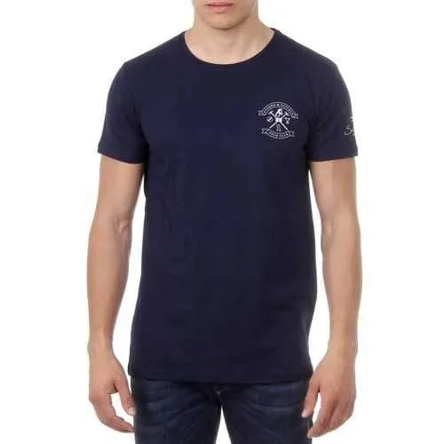 Blue L Ufford & Suffolk Polo Club Mens T-Shirt Short Sleeves Round Neck US028 NAVY BLUE