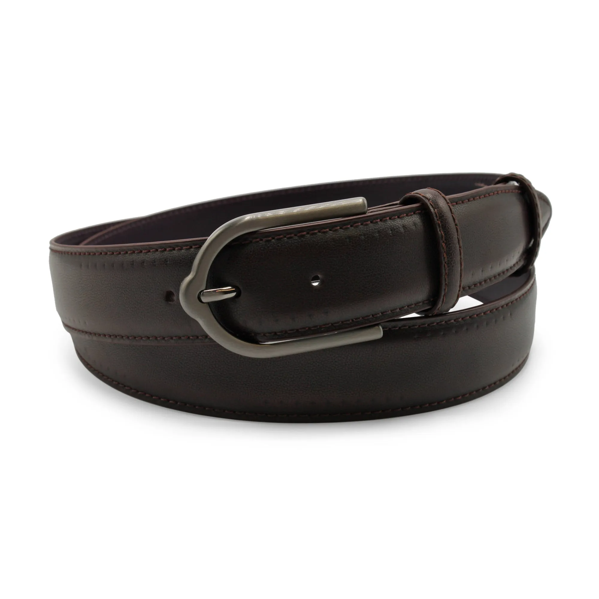 Cabernet Hand Burnished 'Cagney' Satin Gunmetal Belt