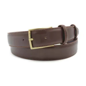 Chestnut Box Calf Smart Brass Belt