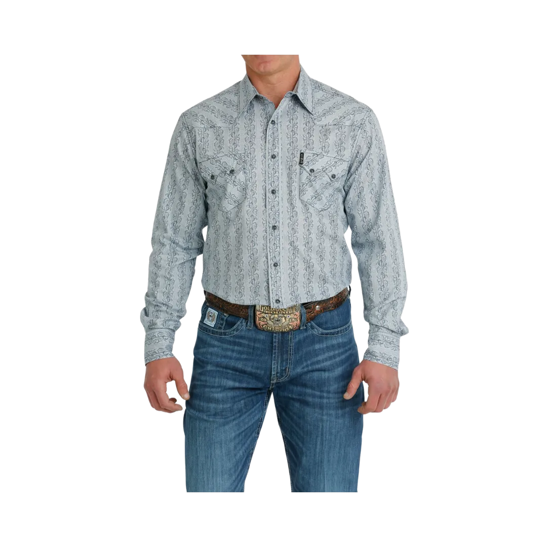 Cinch Men's Modern Fit Snap Western White Shirt