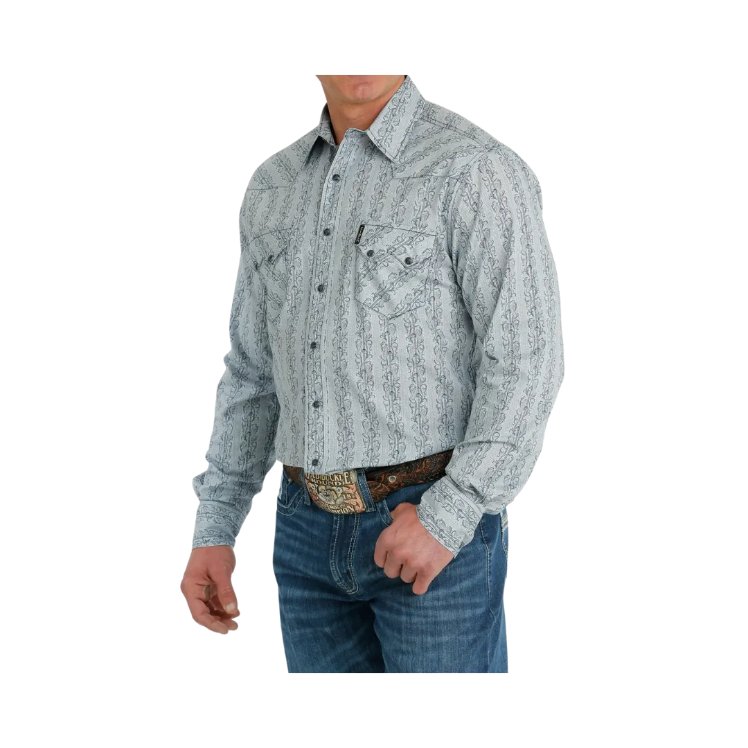 Cinch Men's Modern Fit Snap Western White Shirt