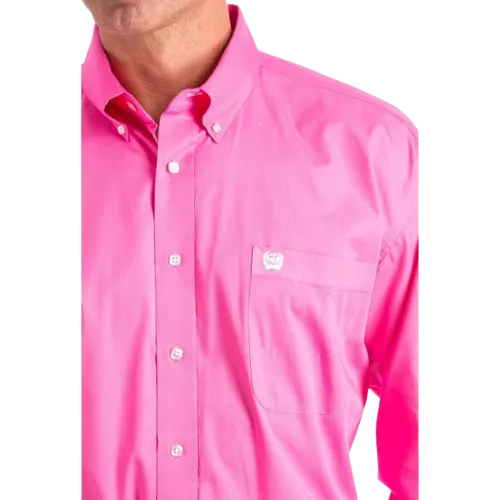 Cinch Men's Pink Classic Fit Shirt