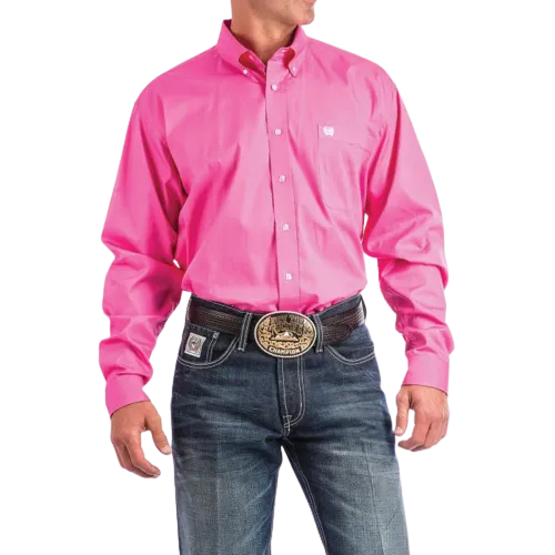 Cinch Men's Pink Classic Fit Shirt