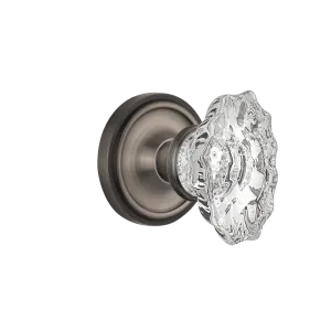 Classic Rosette with Chateau Knob in Antique Pewter