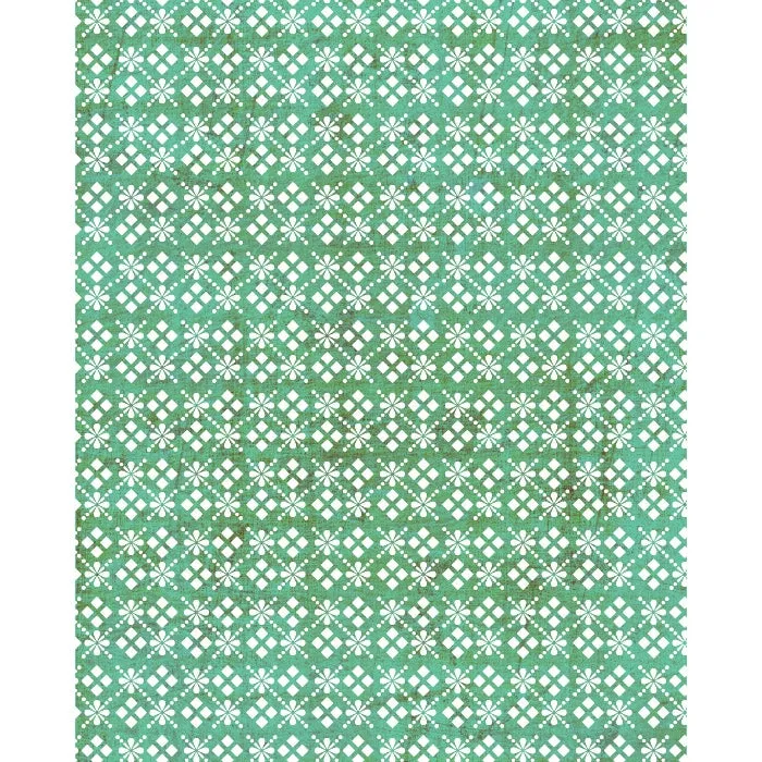 Distressed Green Diamond Printed Backdrop