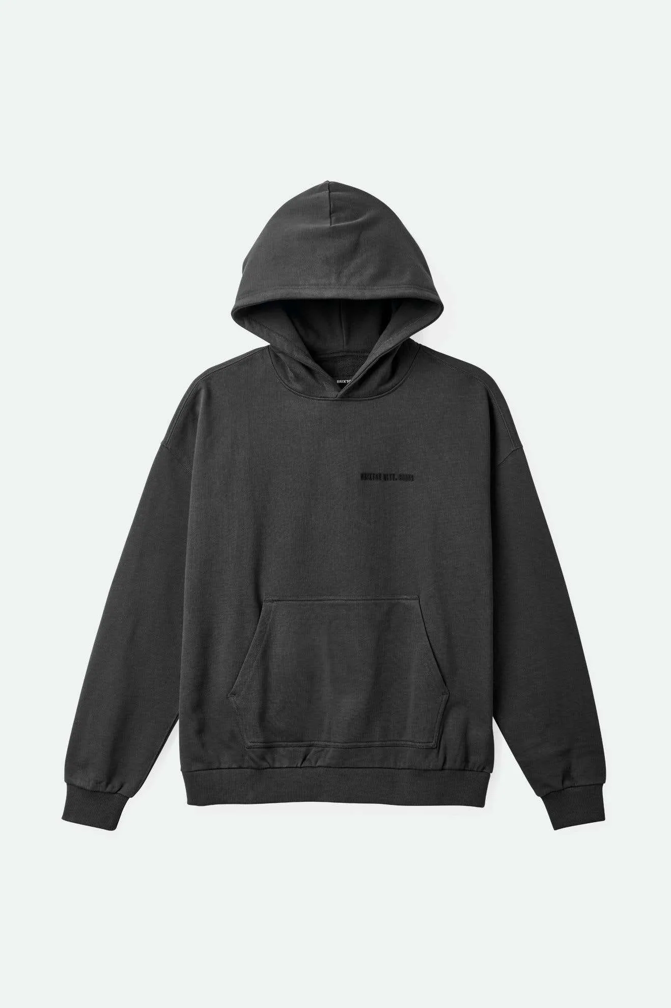 Embroidered Heavyweight Oversized Hoodie - Washed Black