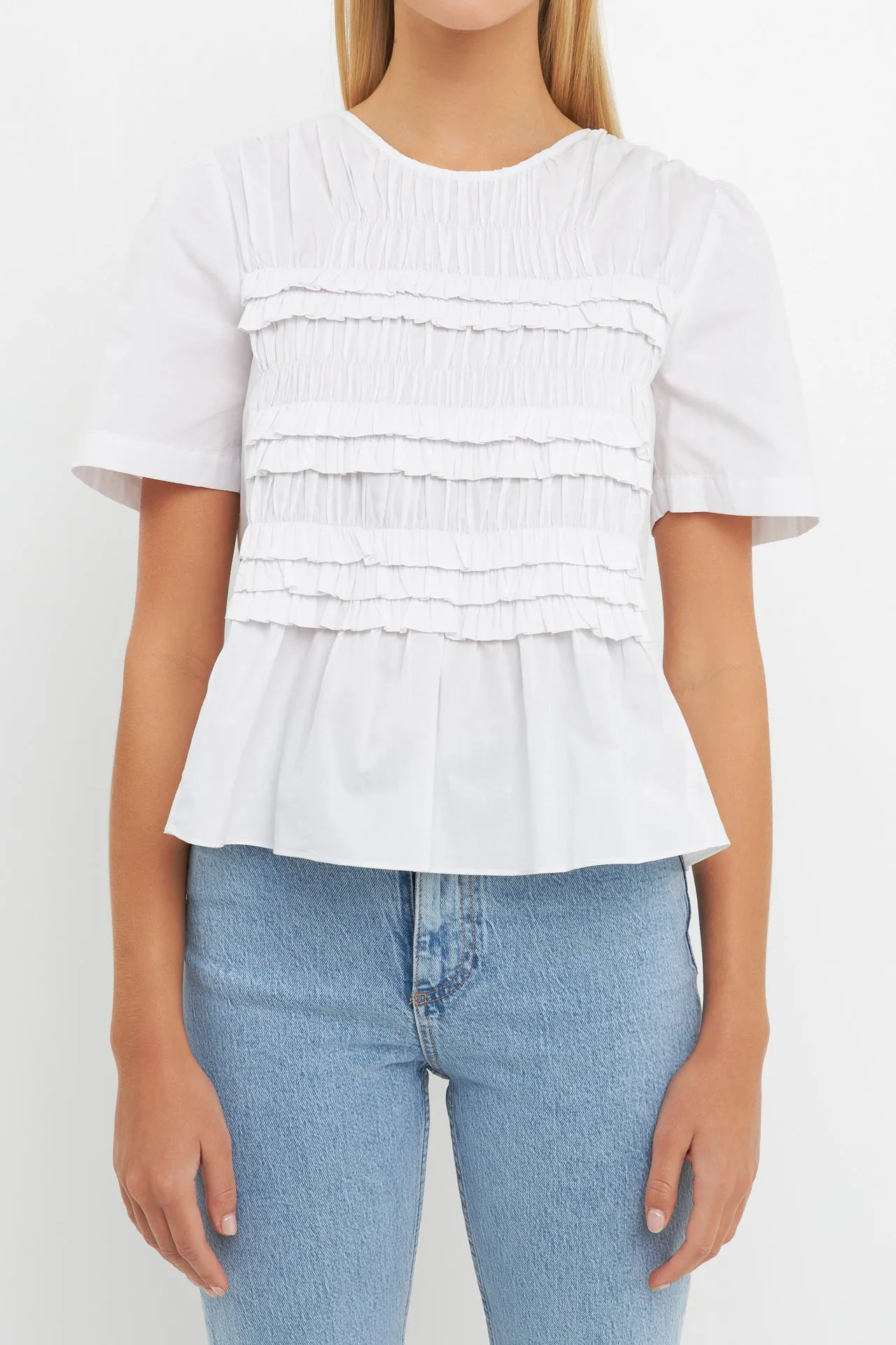 English Factory - Ruffled Detail Top