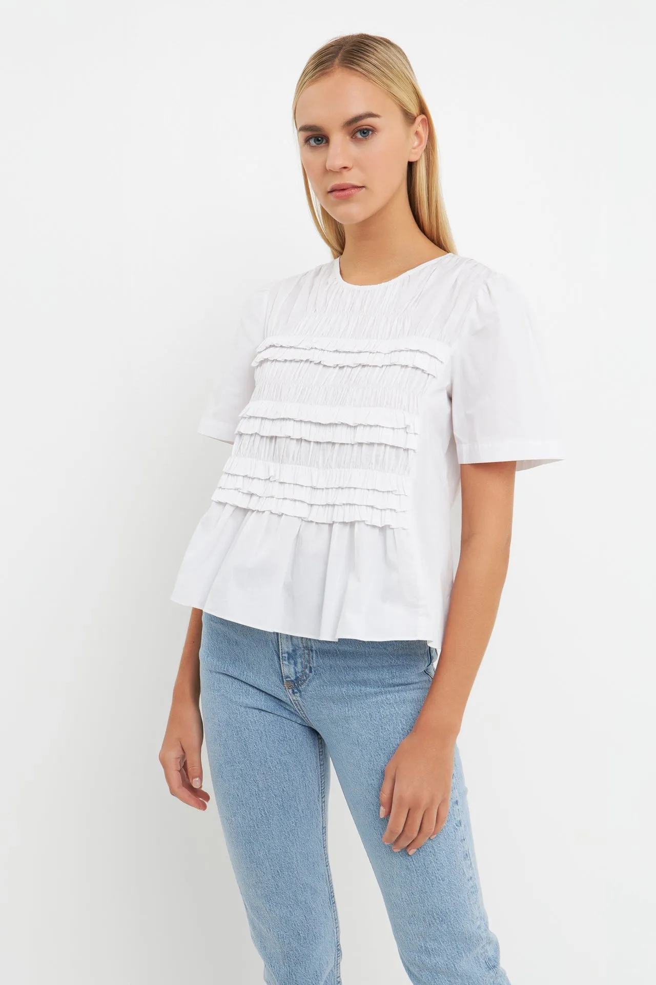 English Factory - Ruffled Detail Top