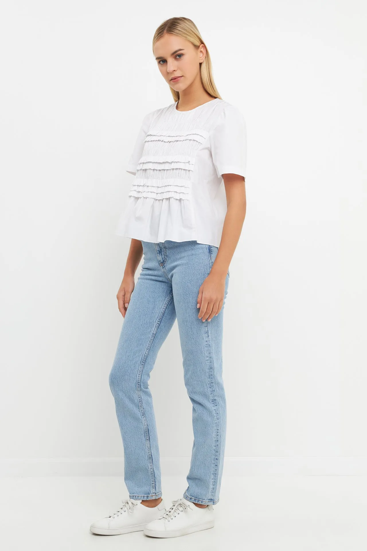 English Factory - Ruffled Detail Top