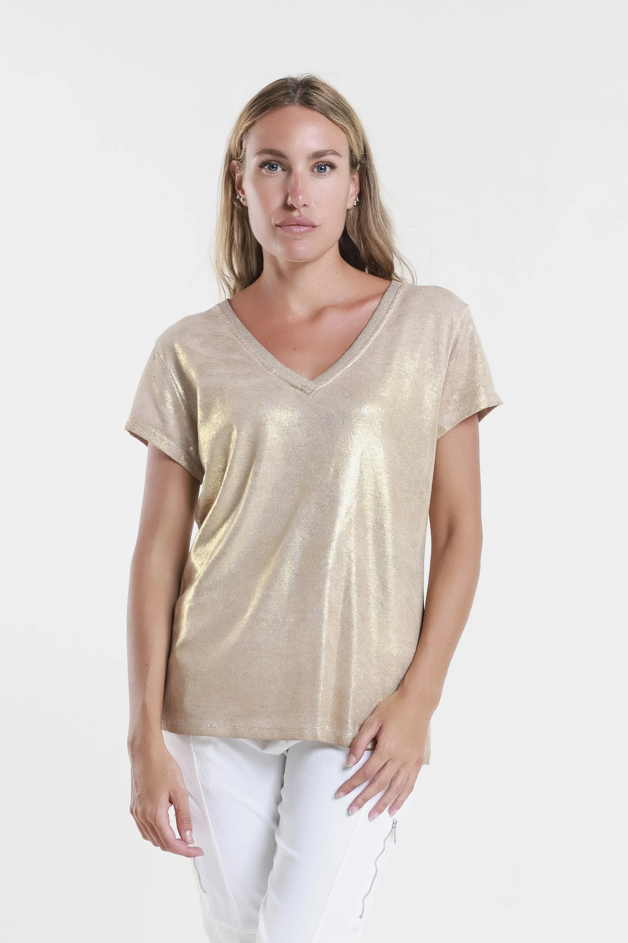 Genie Short Sleeve Laminated Front Top (BSS230)