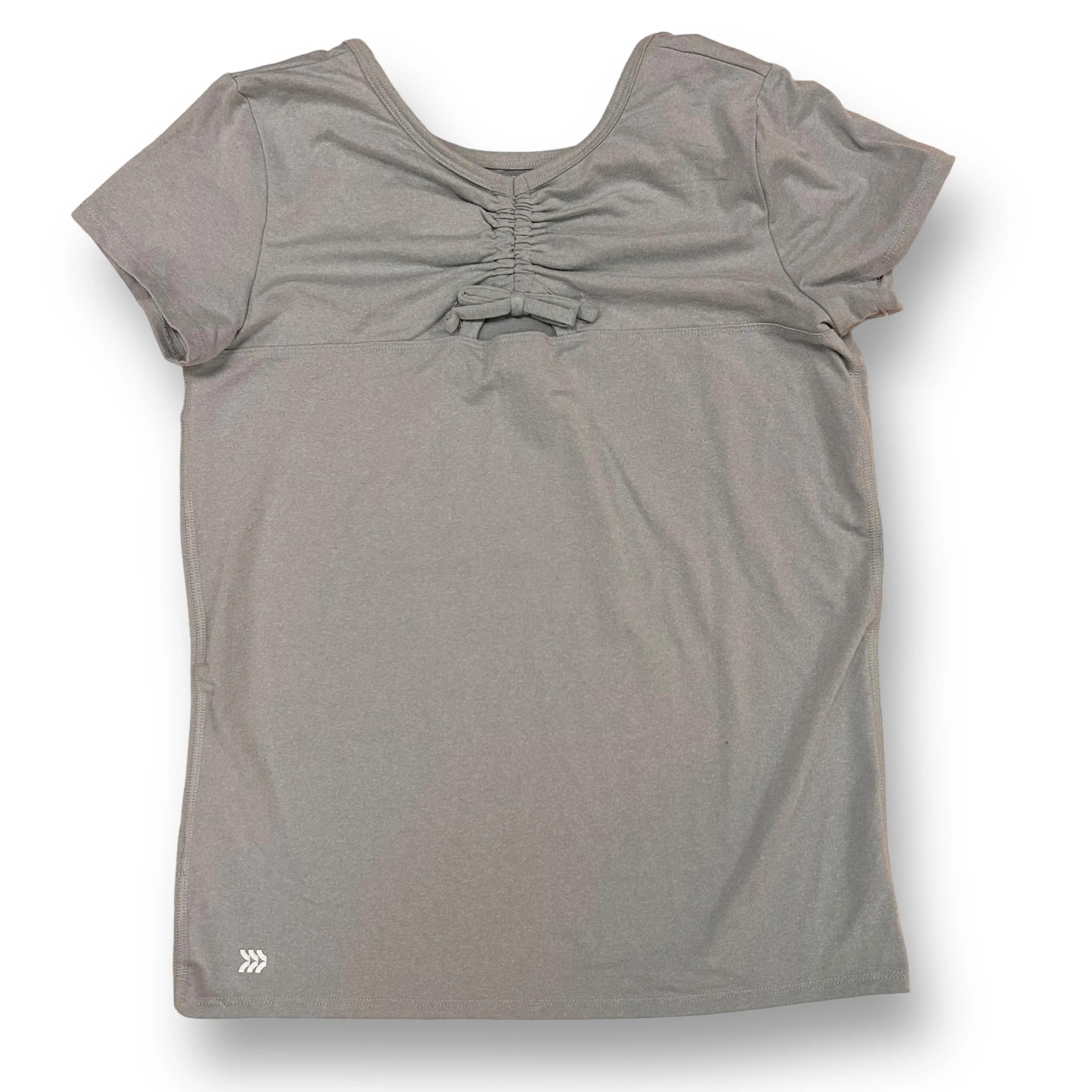 Girls All in Motion Size 10/12 Large Gray Athletic Performance Shirt