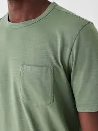 Green Sunwashed Pocket Tee