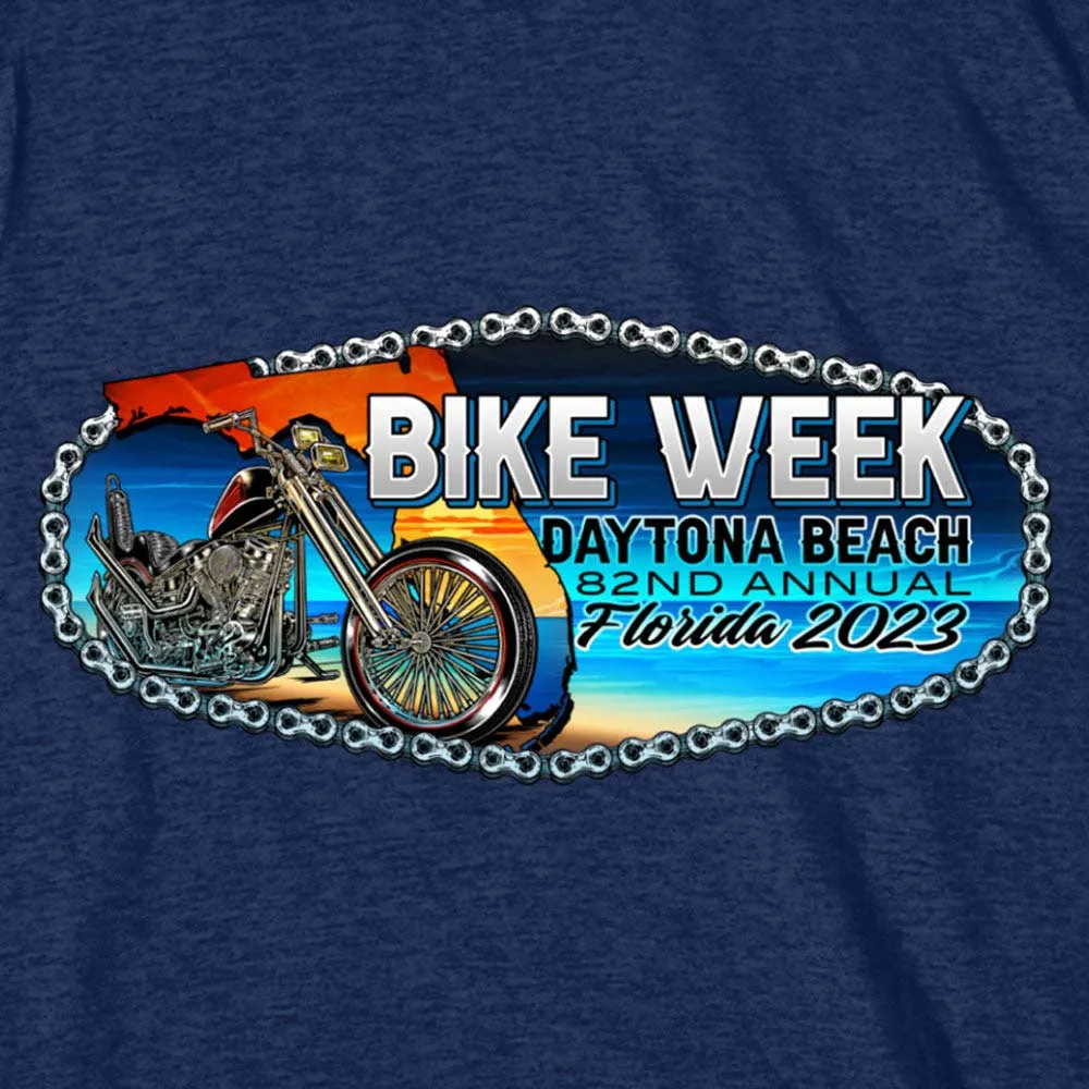 Hot Leathers EDM1187 Men's 2023 Daytona Bike Week Chopper T-Shirt