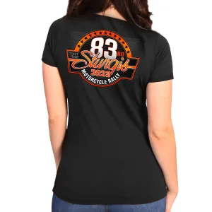 Hot Leathers SPL1844 Women's Black 2023 Sturgis Rally Logo Short Sleeve T-Shirt