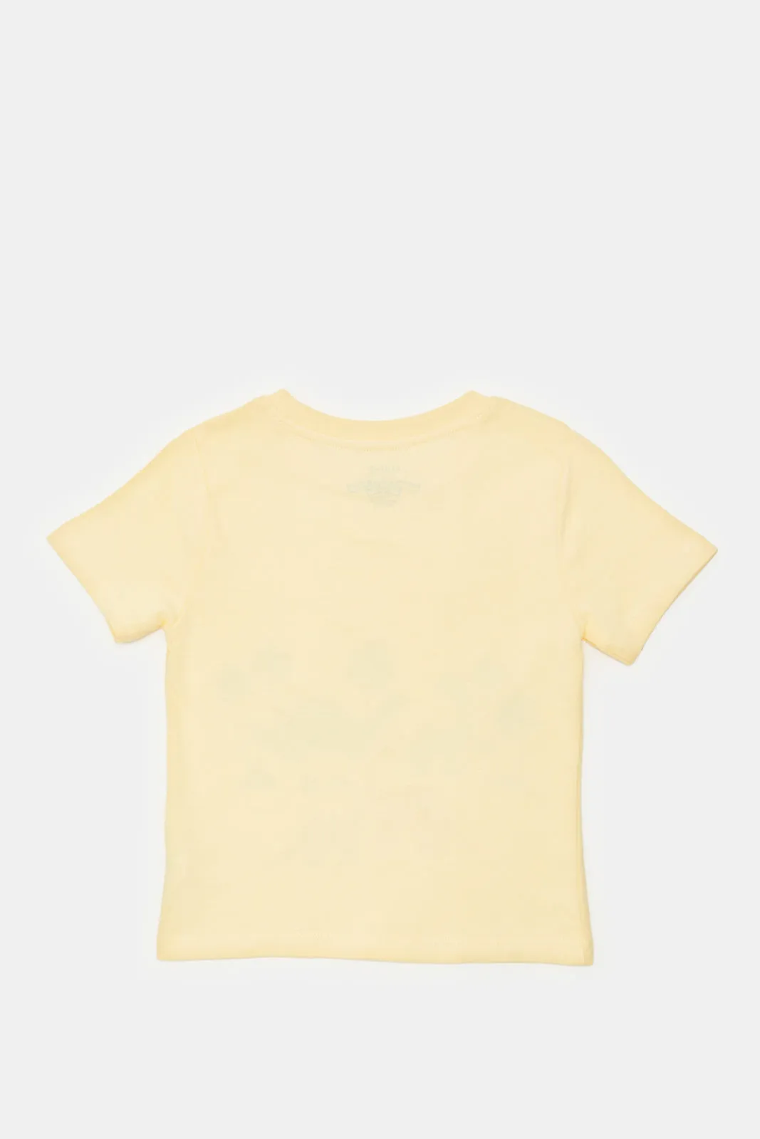 Infant Boys Yellow Dino Printed T-Shirt