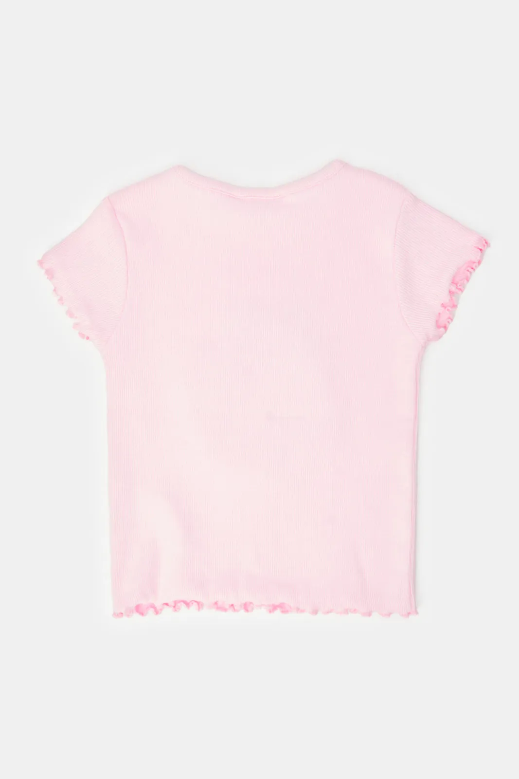 Infant Girls Pink Strawberry Artwork T-Shirt