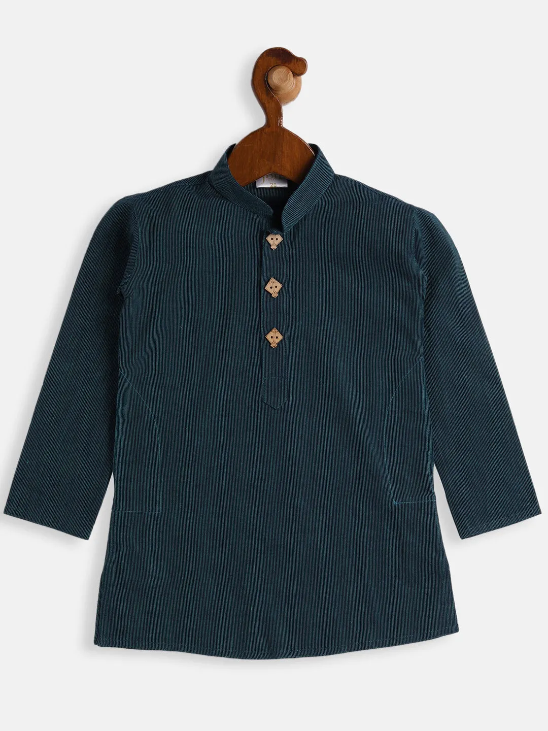 Jashvi Boys Blue Pure Cotton Kurta