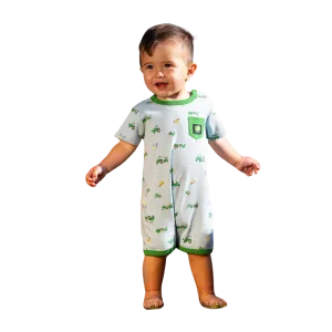 John Deere Kid's Infant Tractor Blue Green Romper