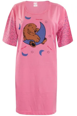 Ladies Short Sleeve Moon Comfy Night Shirt