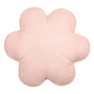 Linen Light Pink Lily - Flower Pillow