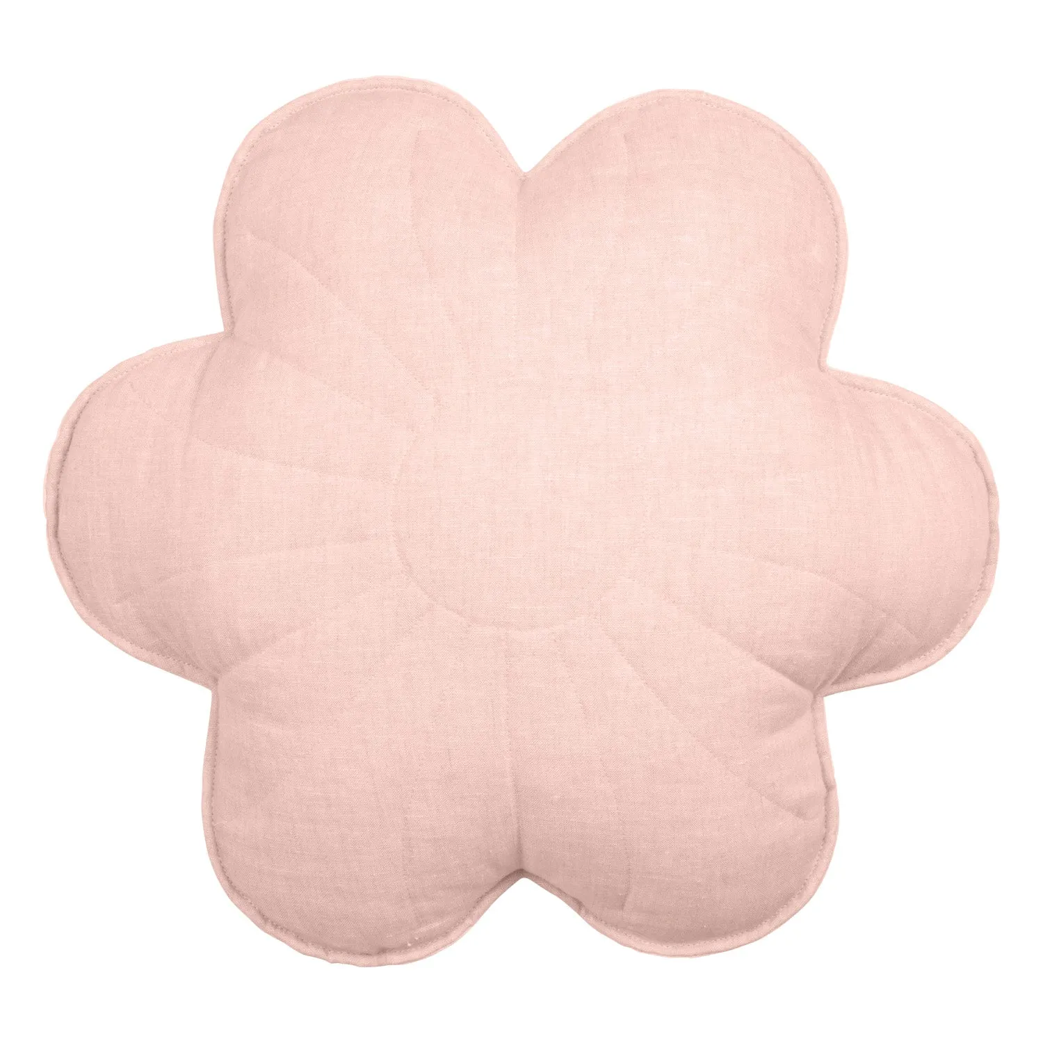 Linen Light Pink Lily - Flower Pillow