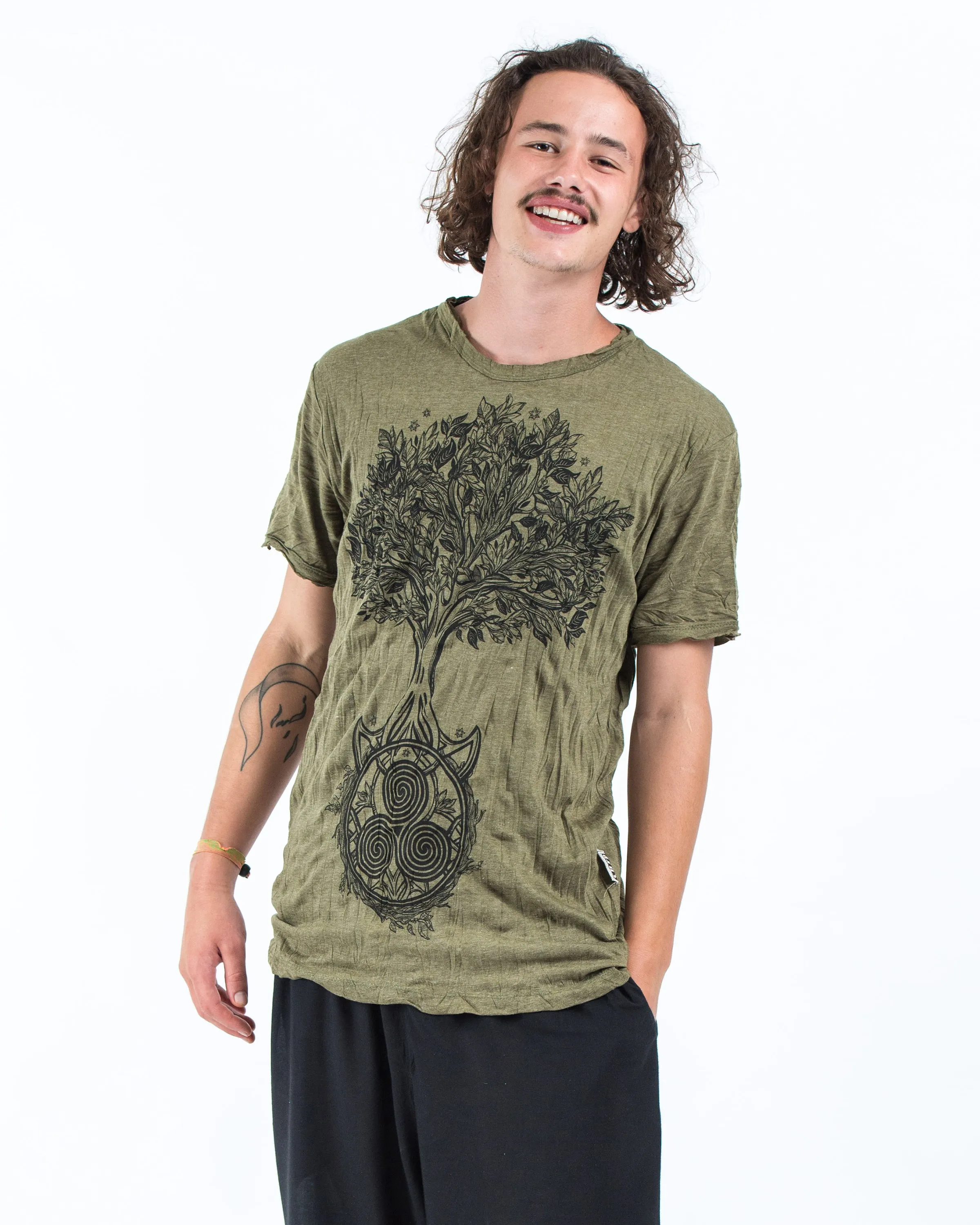 Mens Celtic Tree T-Shirt in Green