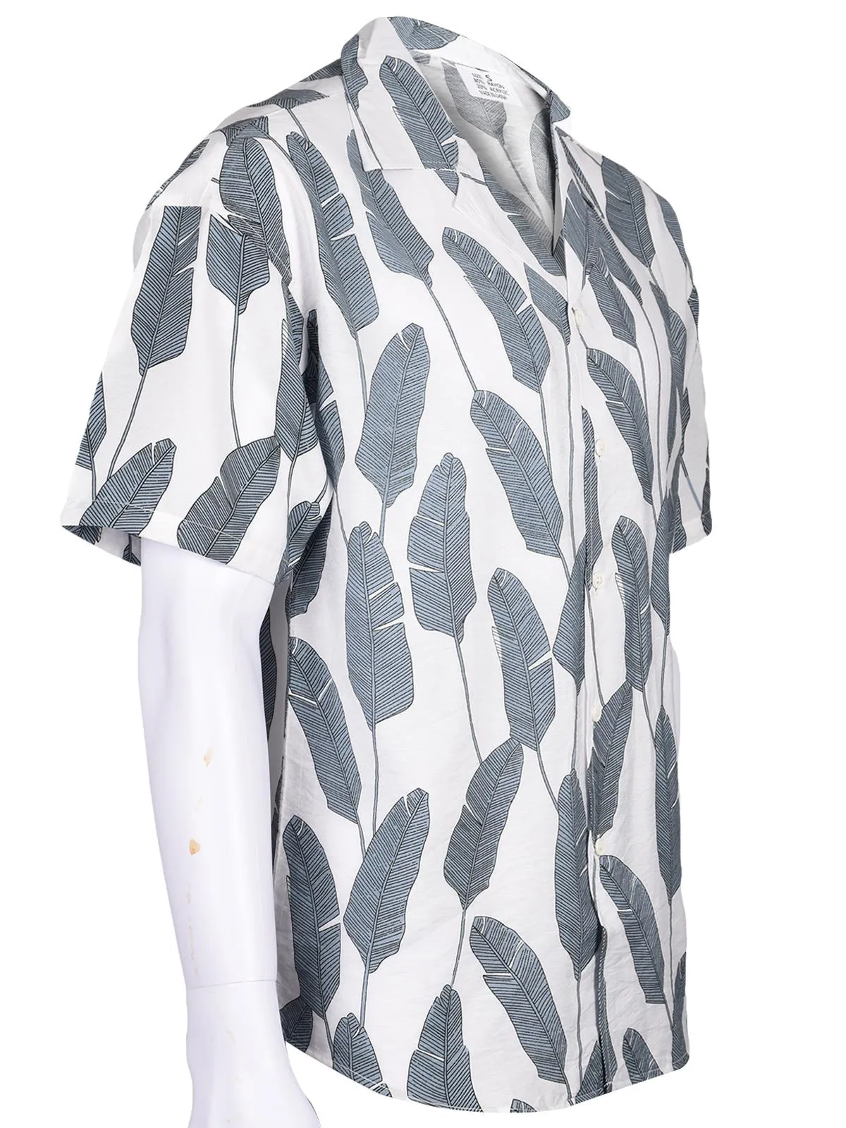 Mens Grey Hawaiian Shirt - S