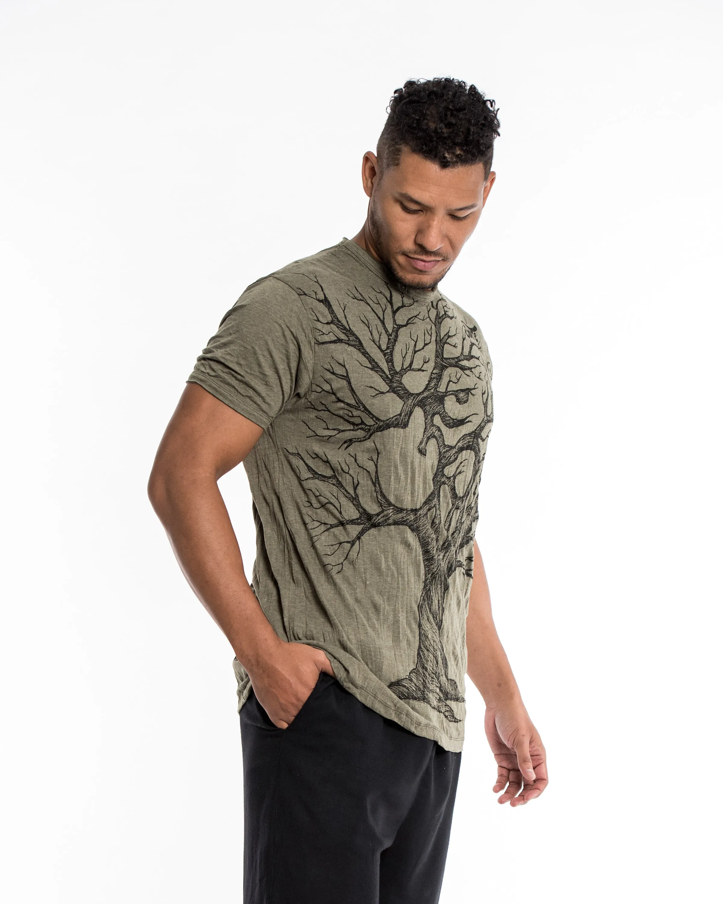 Mens Om Tree T-Shirt in Green