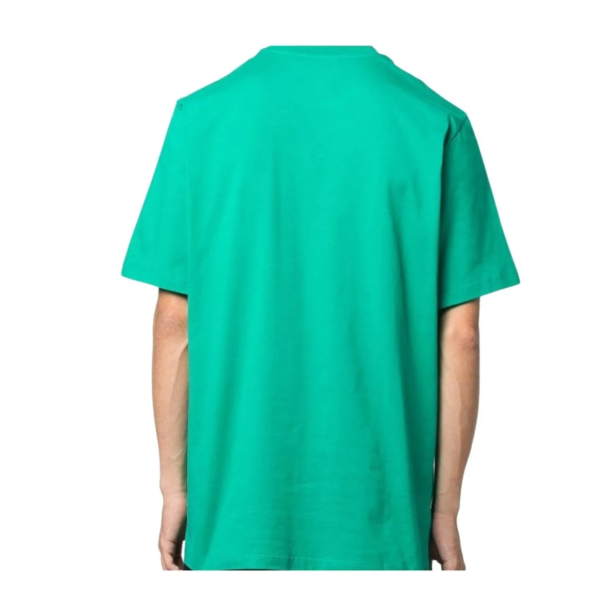 MSGM Brushed Logo Green T-Shirt