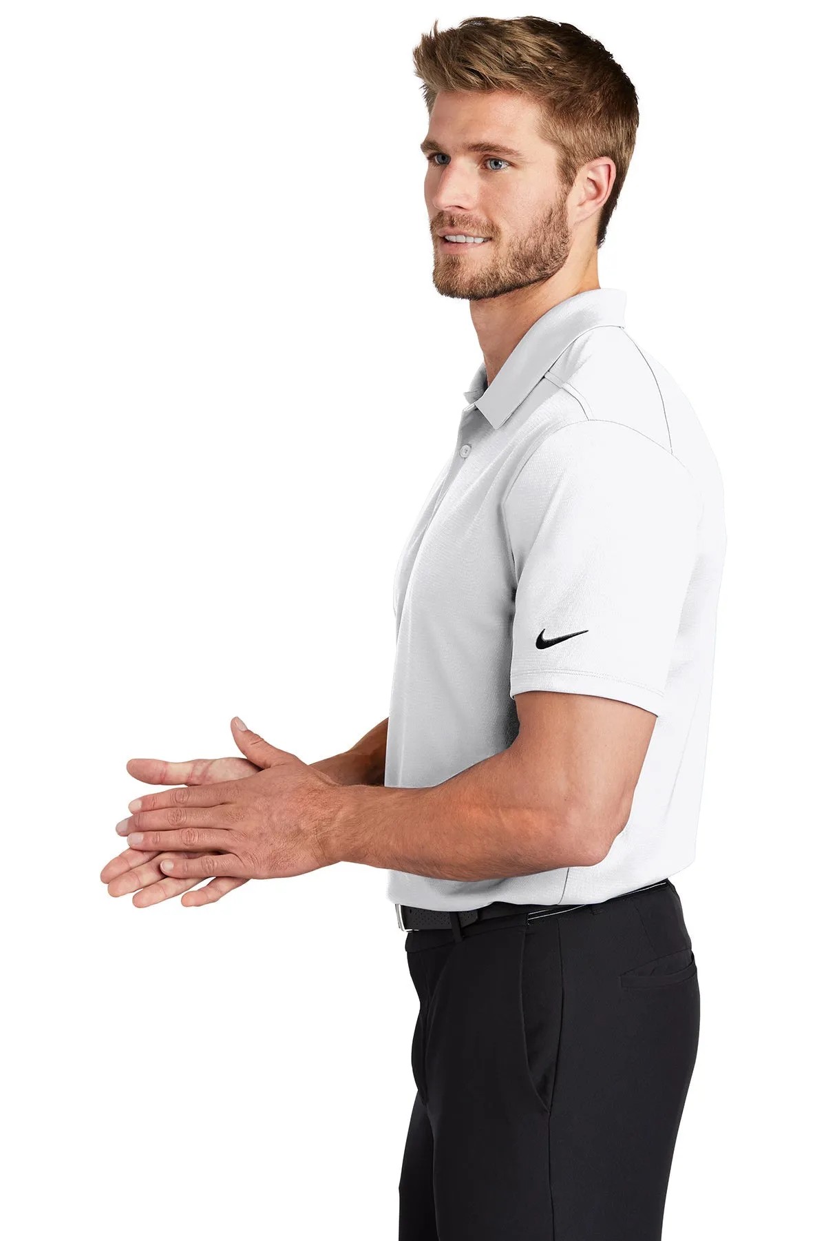 Nike Dry Essential Customized Polos, White