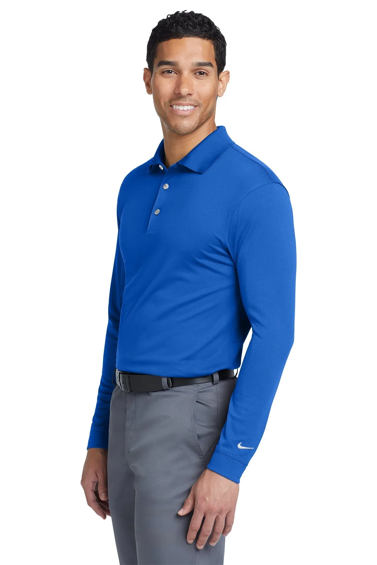 Nike Long Sleeve DriFIT Stretch Tech Polo, Blue Sapphire [AST]