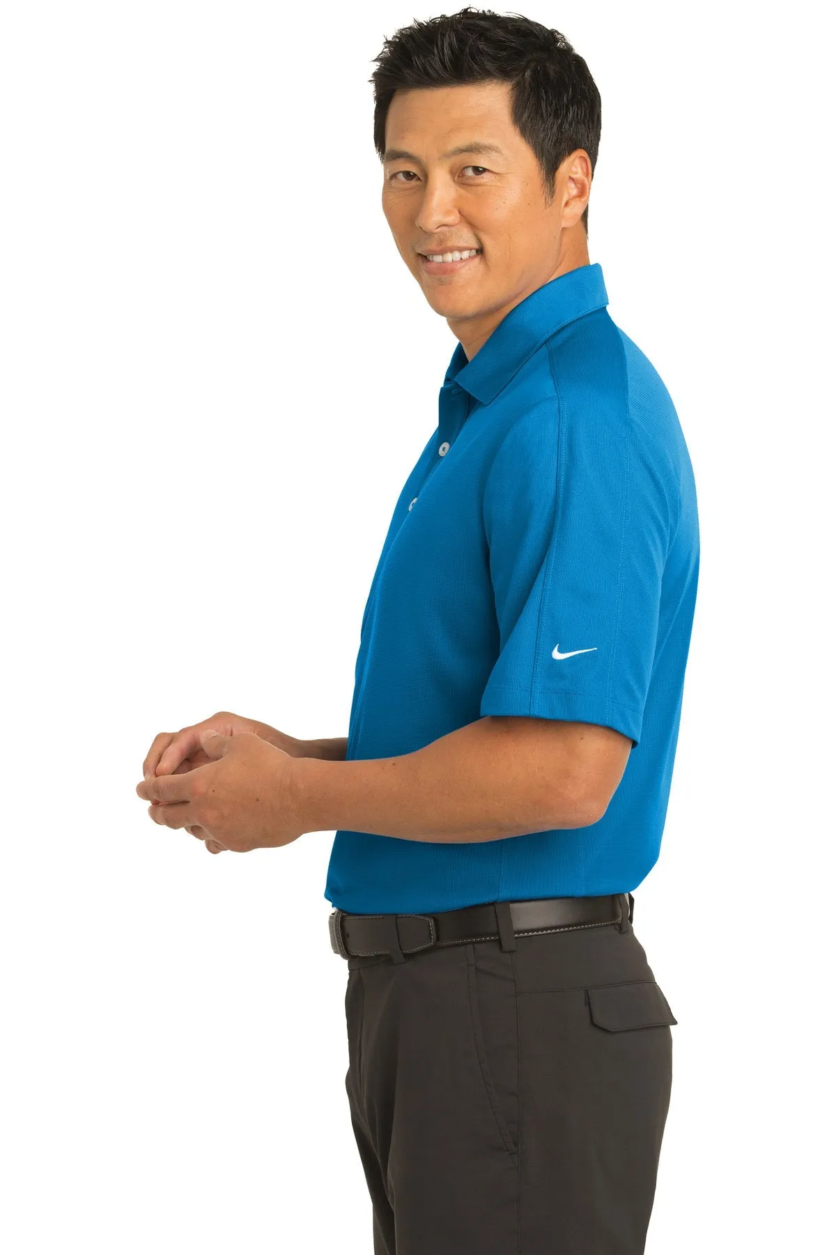 Nike Tech Sport Dri-FIT Customized Polos, Pacific Blue