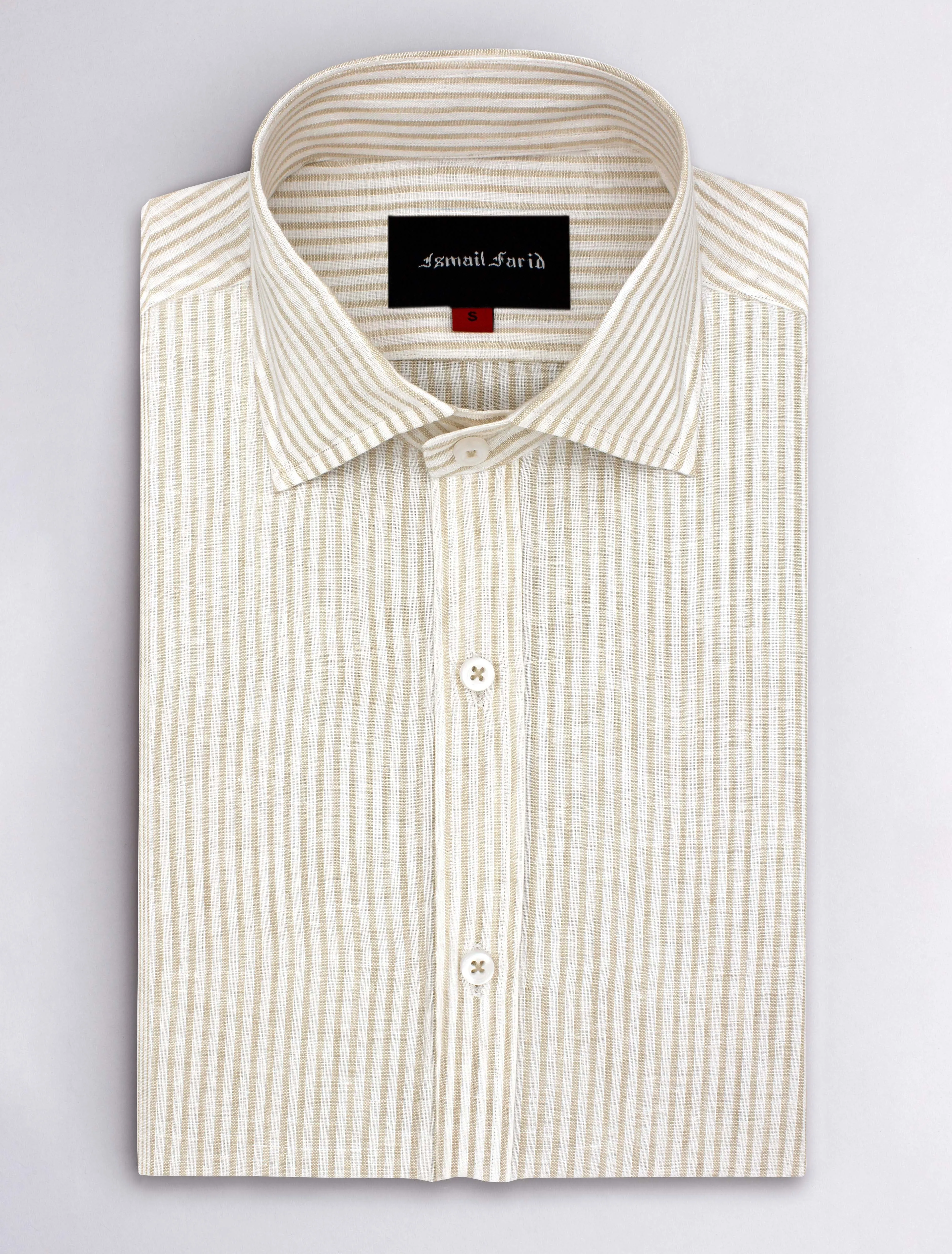 OFF-WHITE STRIPE LINEN SHIRT