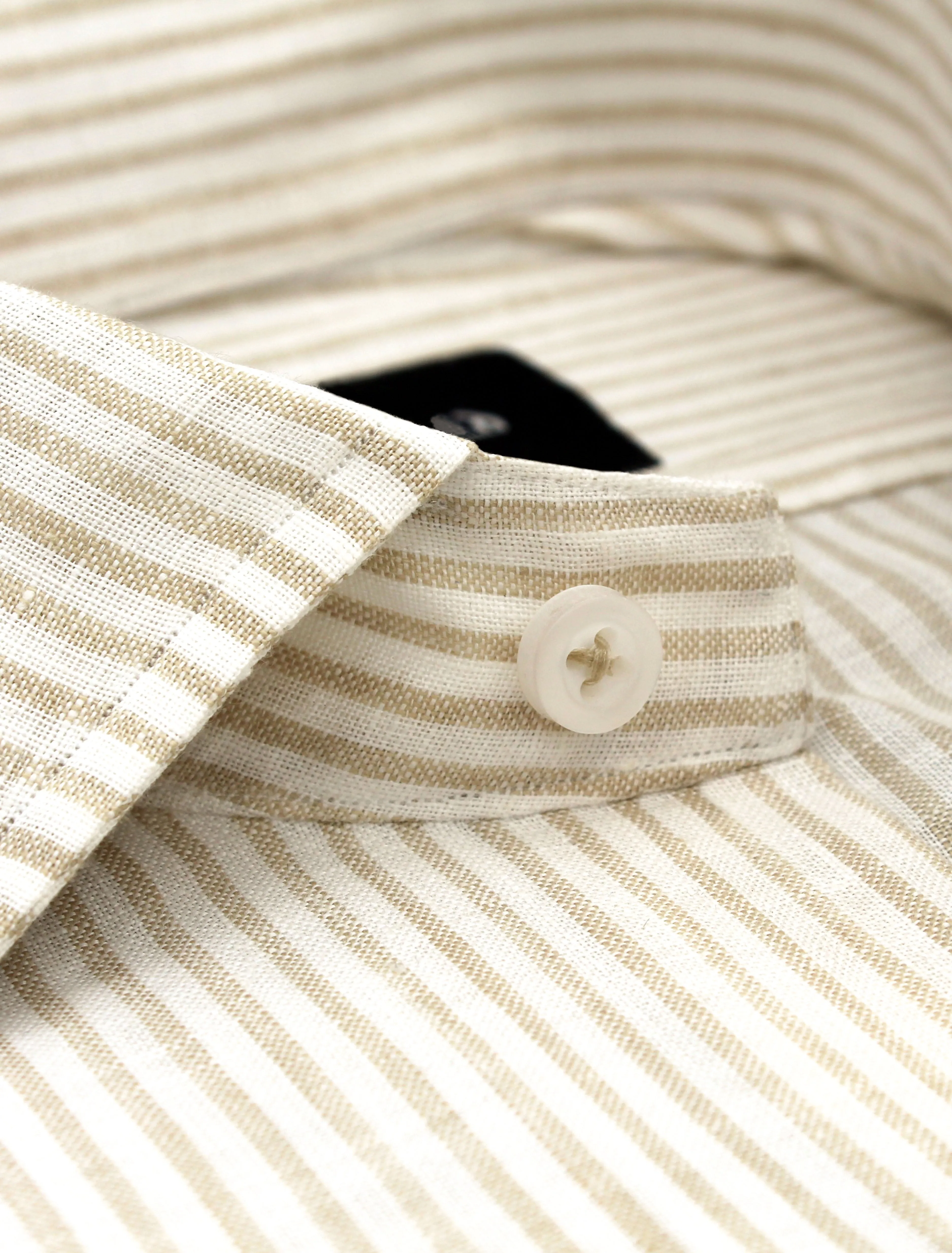 OFF-WHITE STRIPE LINEN SHIRT