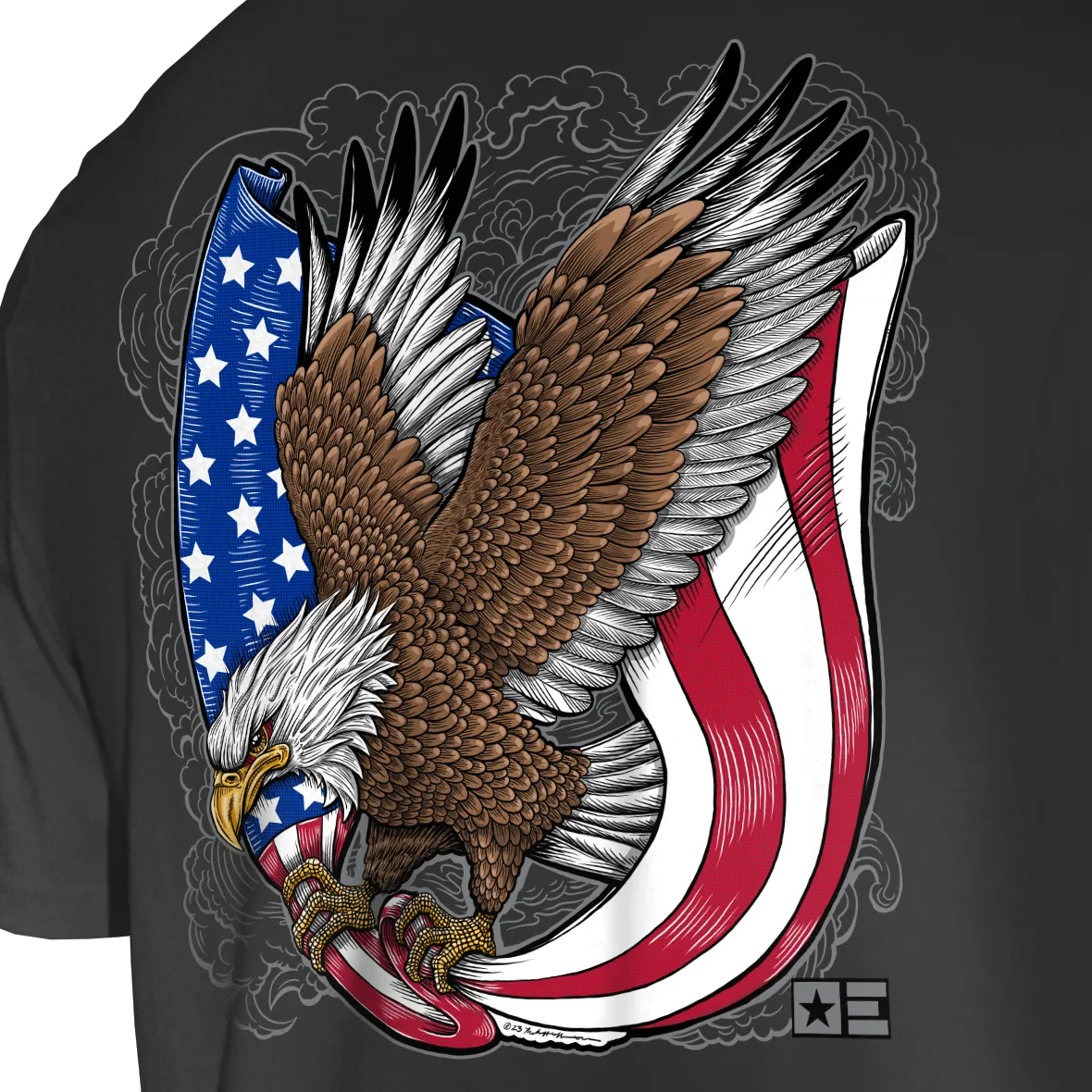 Outdoor Endeavors Patriotic - Graphic Tee - Retro Tattoo Eagle