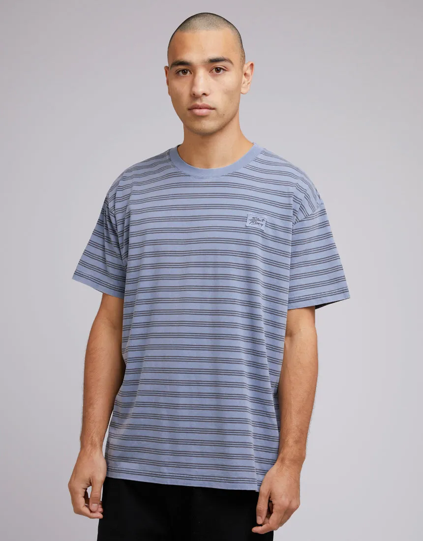 Overdyed Stripe Tee Blue