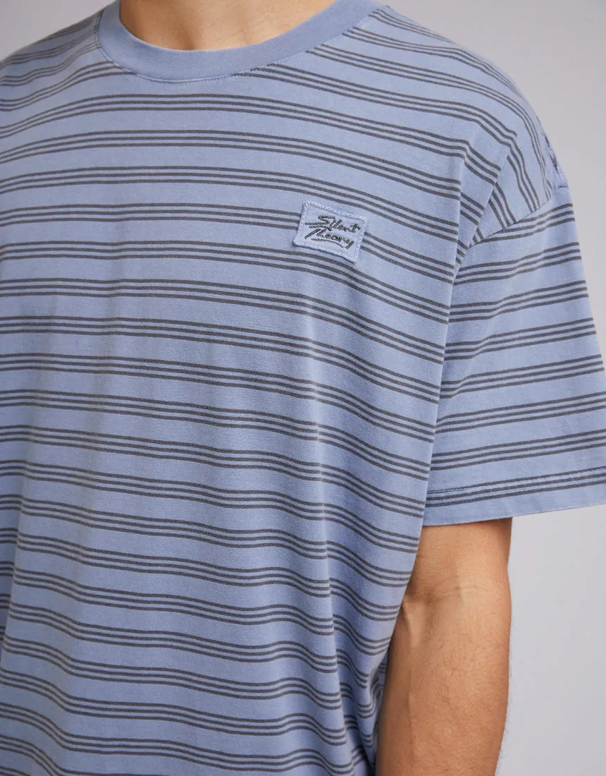 Overdyed Stripe Tee Blue